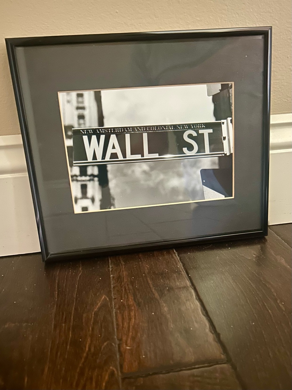 Black Framed Wall Street Sign -Wall Art -